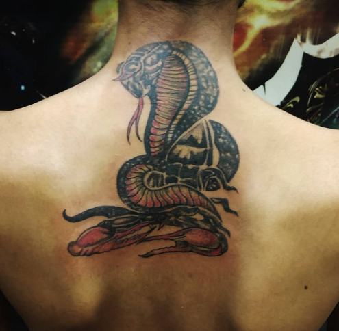 Cobra Shoulder Tattoo For Men