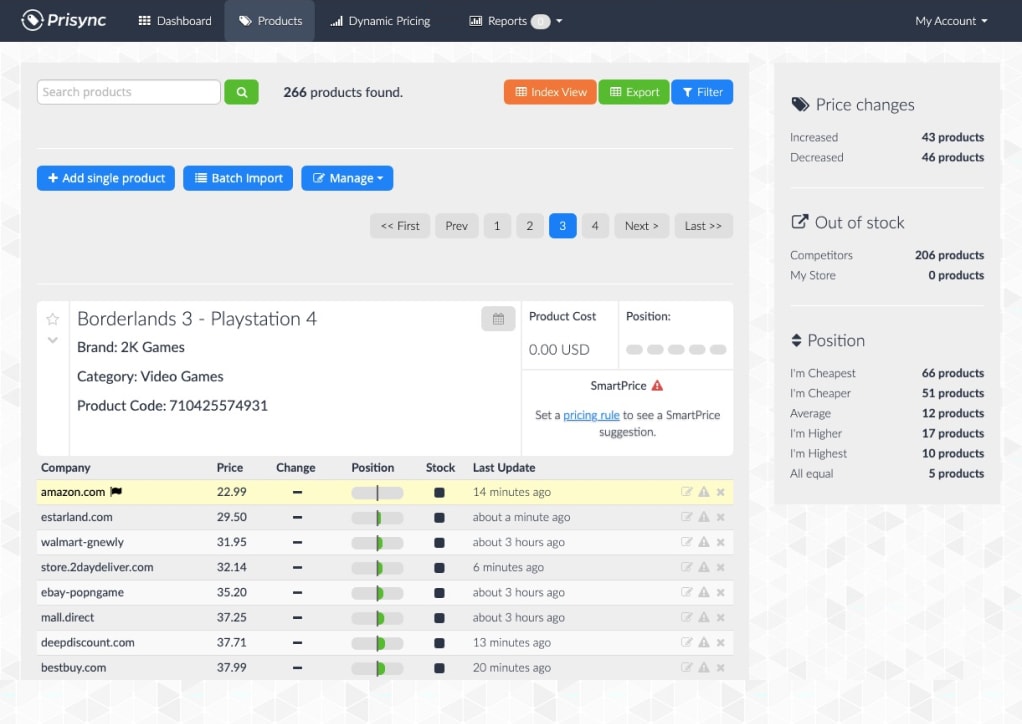 price optimization tool: Prisync