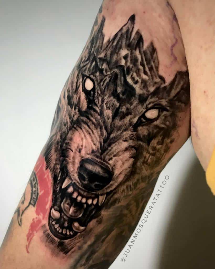 Wolf Tattoo Sleeve Tattoos For Men On Arm