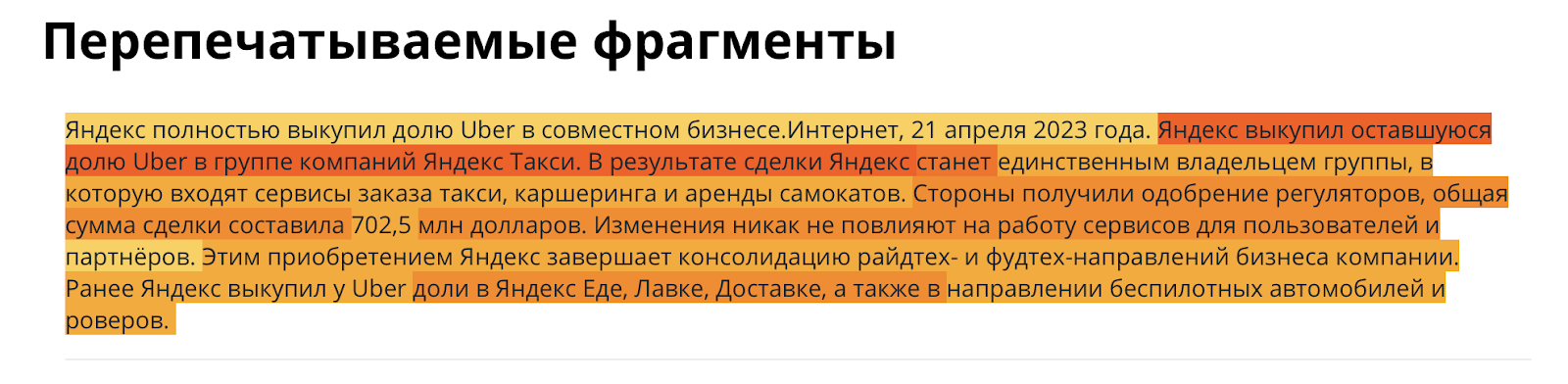 Тепловая карта, сервис "пресс-клиппинг", СКАН-Интерфакс.