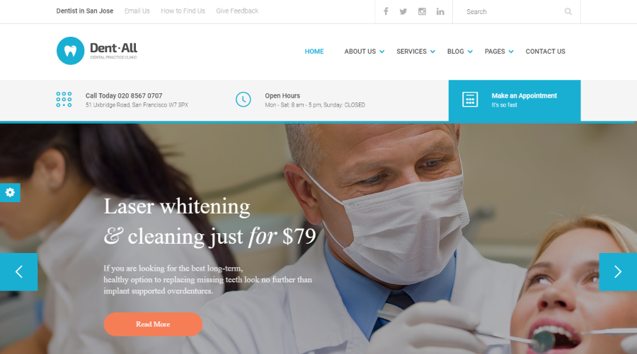 Tema WordPress Dental Dent-All