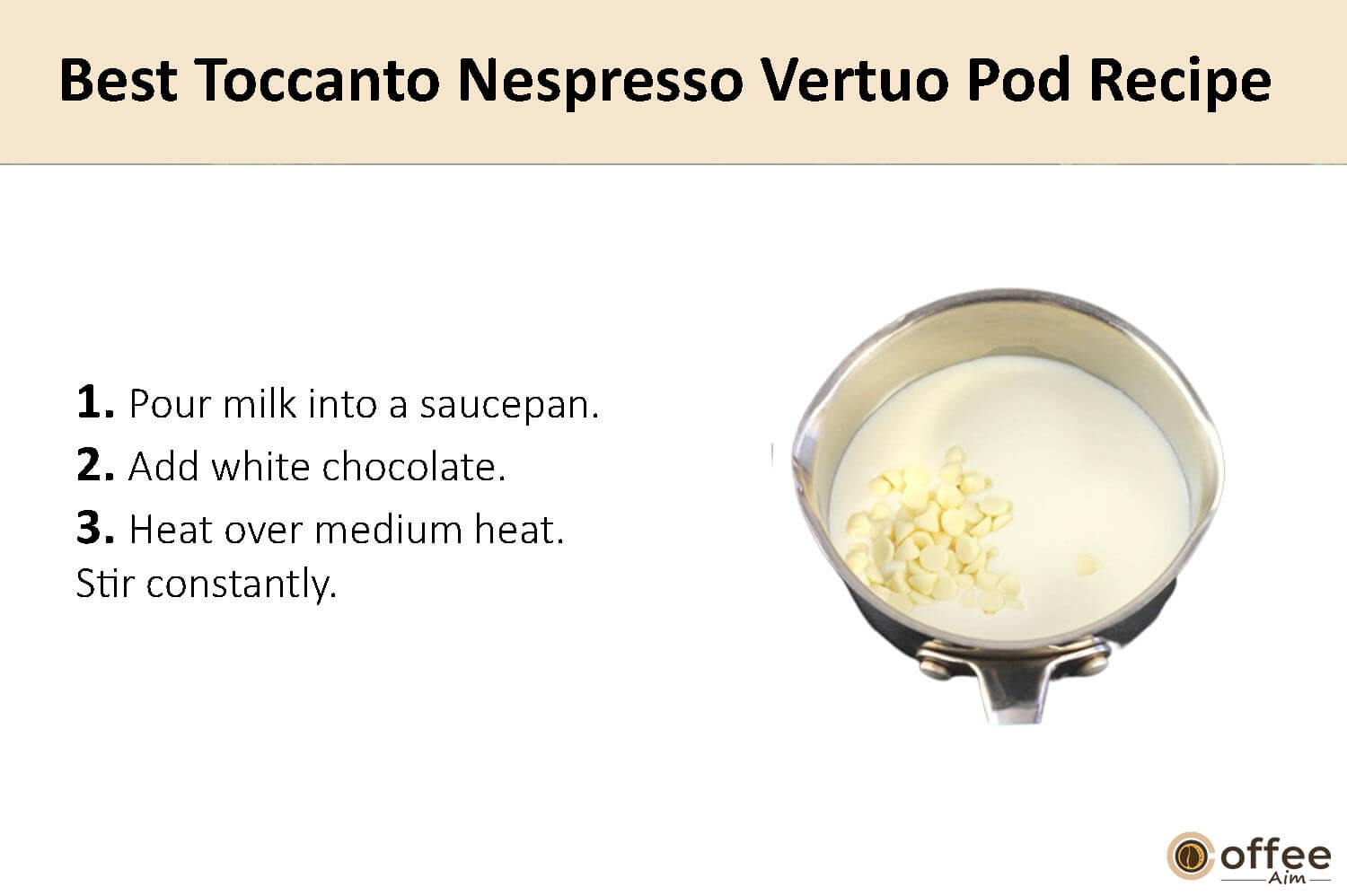 In this image, I clarify the preparation instructions for crafting the finest Toccanto Nespresso Vertuo coffee pod.