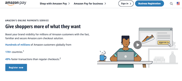 Amazon Pay's homepage