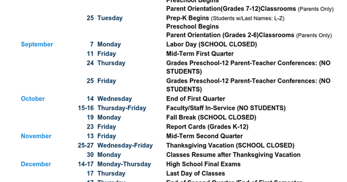 HCS 20152016 Academic Calendar (Short Version) Google Docs