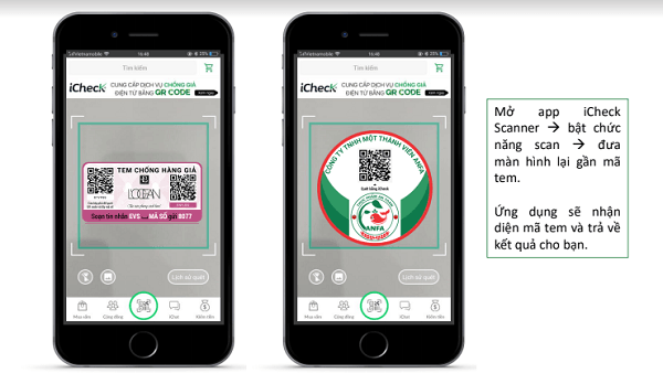 Quét mã QR hoặc nhắn tin