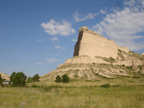 A picture of Scotts Bluff in Nebraska. 