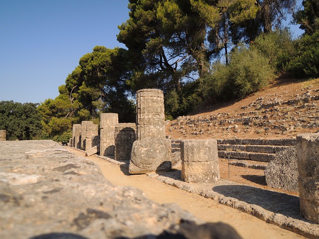 the remains of ancient Olympia is one of the significant historical sites in Greece
