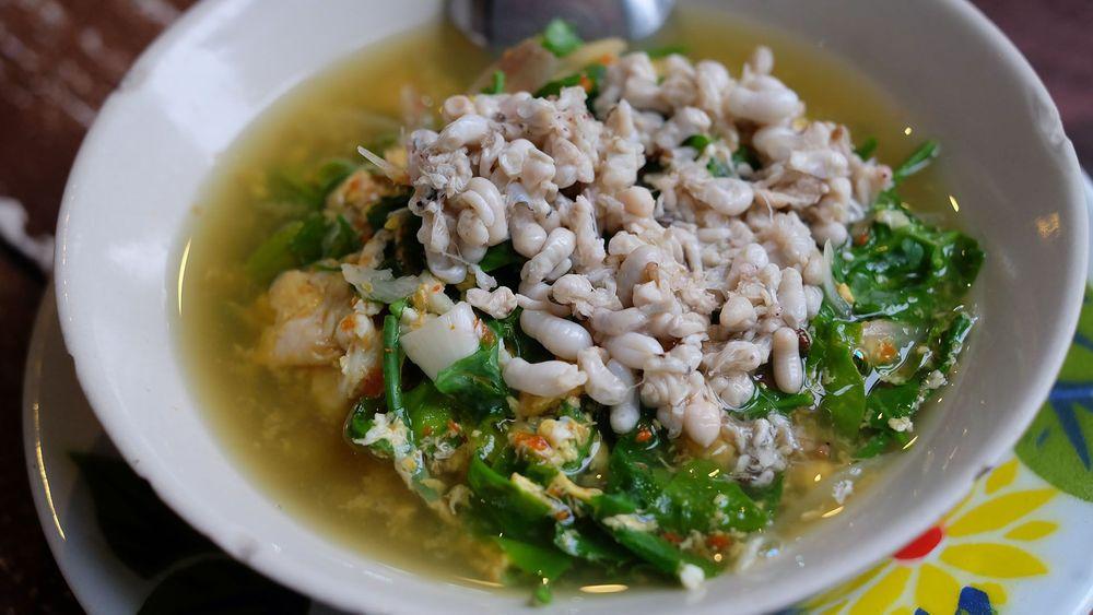 4. White ant eggs soup, Laos