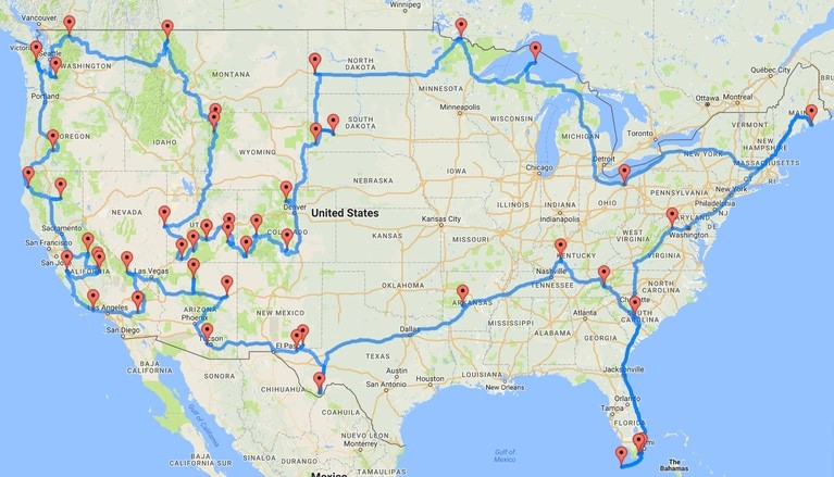 road trip for nature lovers going through all the national parks