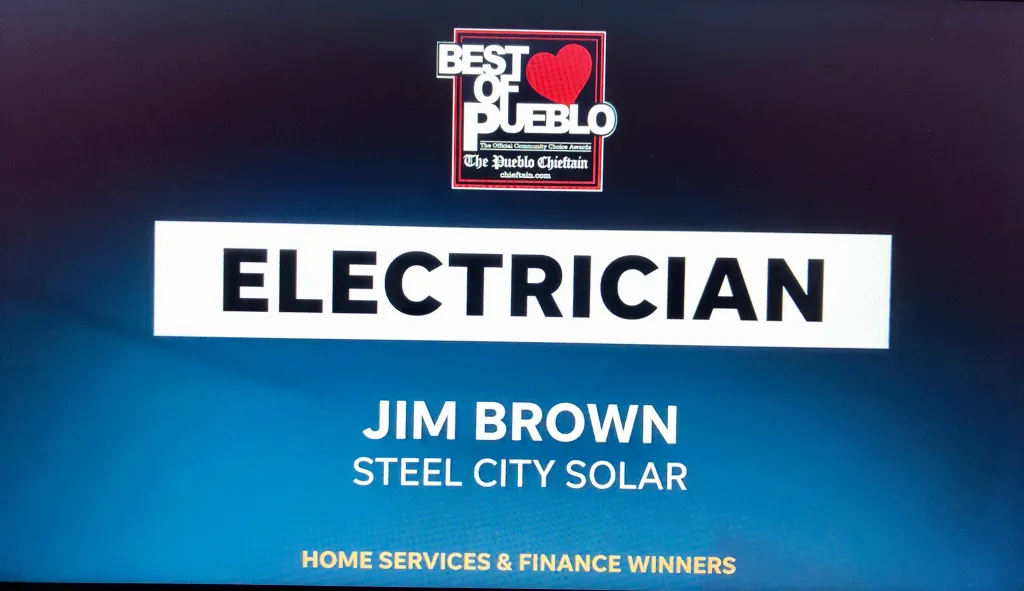 best electrician in pueblo award