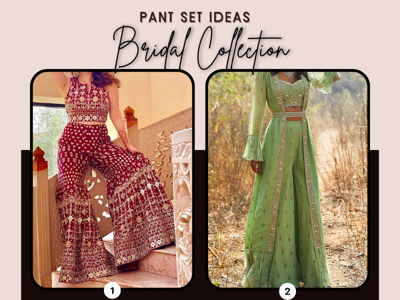 Charming Red Color Wedding Wear Embroidery Sharara Suit and Mint Green Hand Embroidered Sharara Set