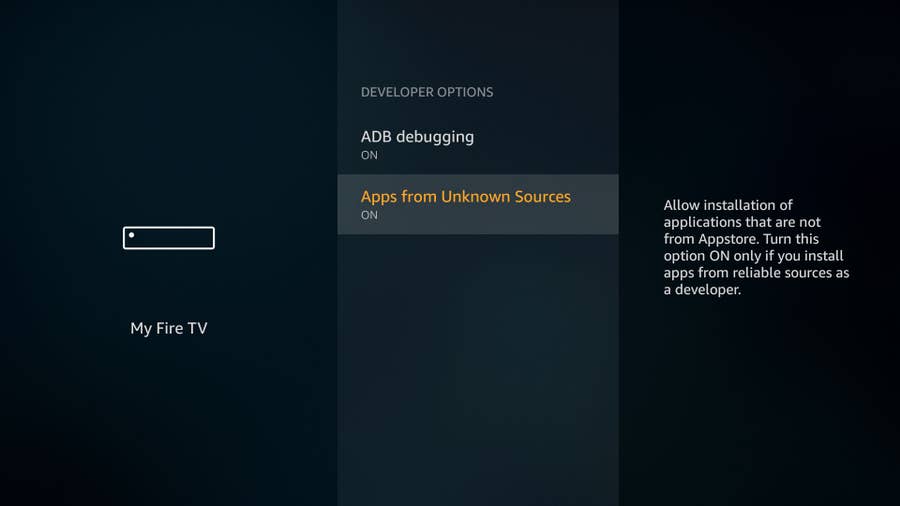 Enable apps from unknown sources Firestick