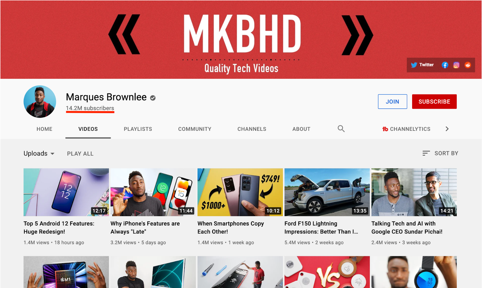 YouTube Monetization Example: Marques Brownlee (MKBHD)