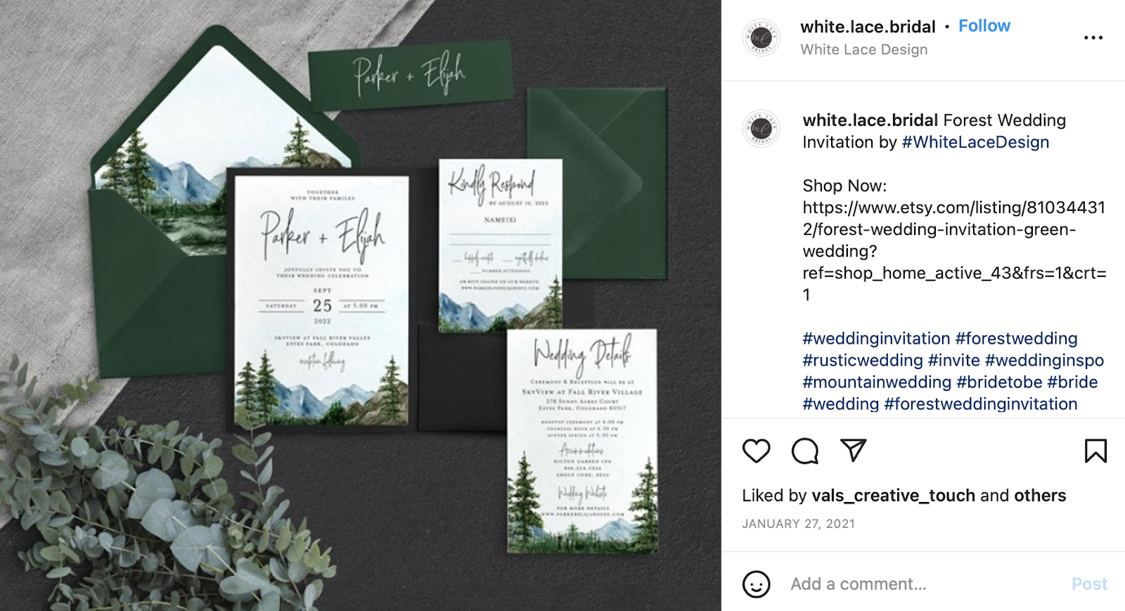 forest wedding stationery suite