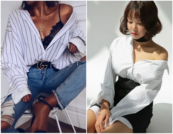 Women's oversized shirt: how to wear in 2021-2022 24