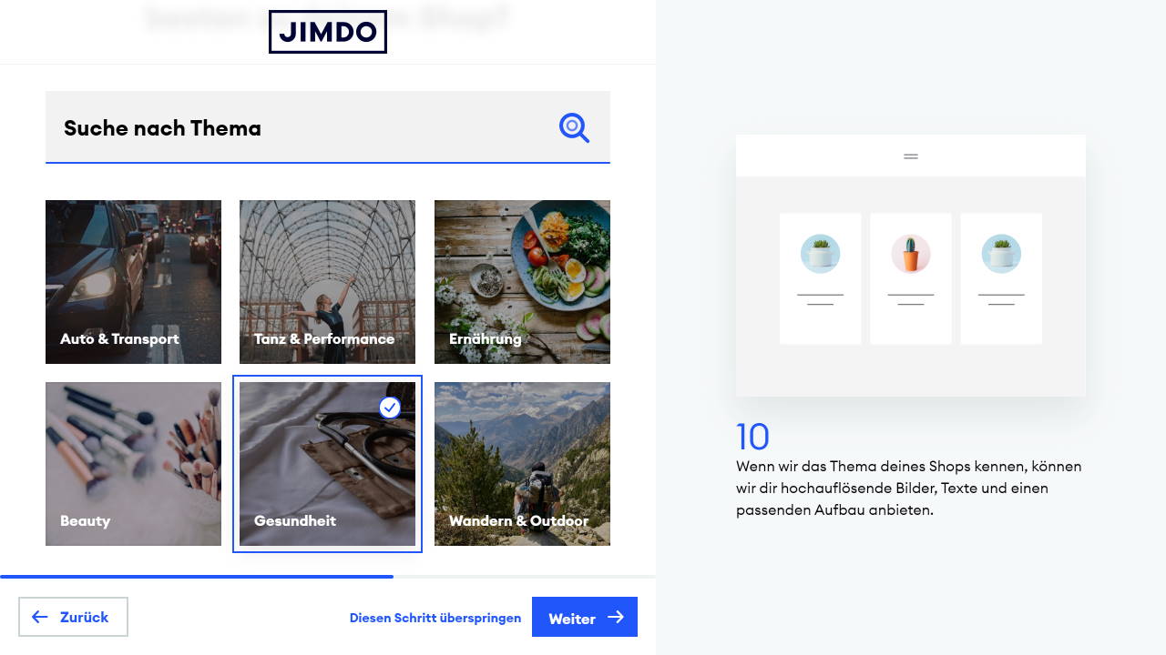 Jimdo Online Shop Einrichten Schritt 8