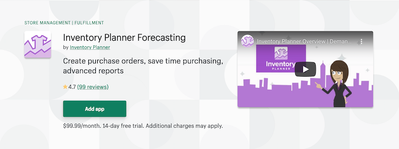 Inventory Planner Forecasting Shopify App Store