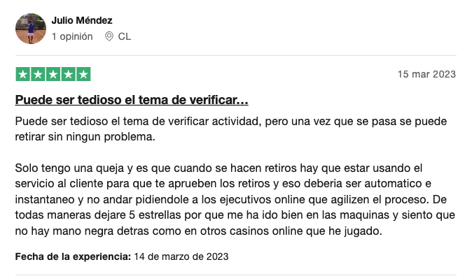 Muchos usuarios recomiendan Leo Vegas