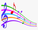 Musical Note Staff Color Clip Art - Notas Musicales De Colores Png,  Transparent Png , Transparent Png Image - PNGitem