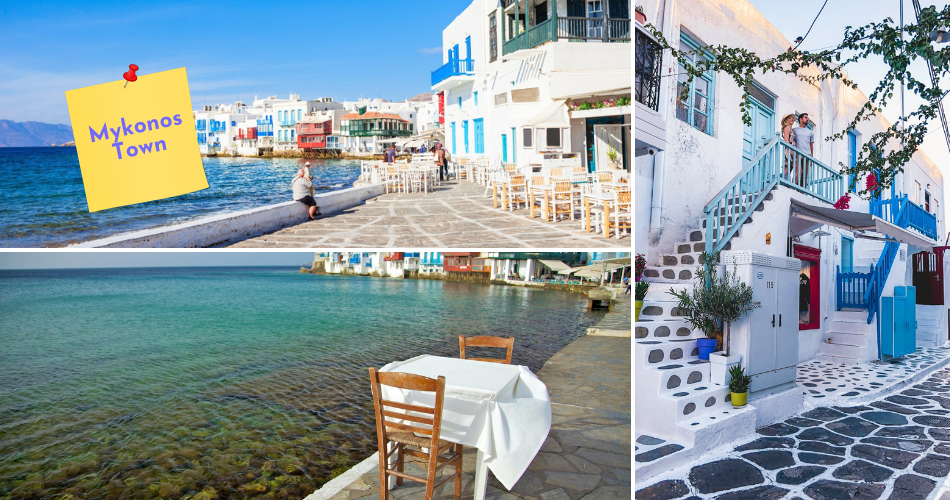 Mykonos Town situado no centro de Chora.