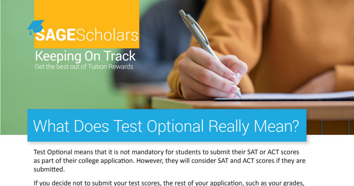 What does Test Optional Really Mean