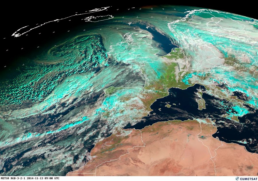 Un nuevo temporal de lluvias afectará a la Península Ibérica