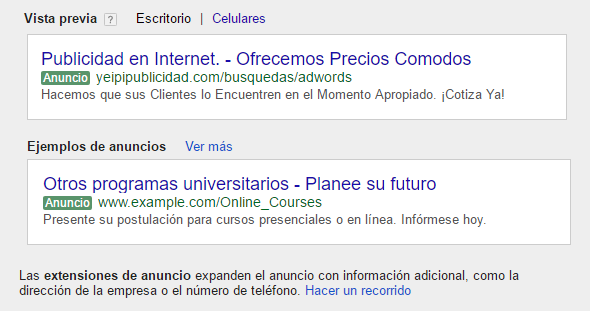 anuncios de texto expandido google adwords