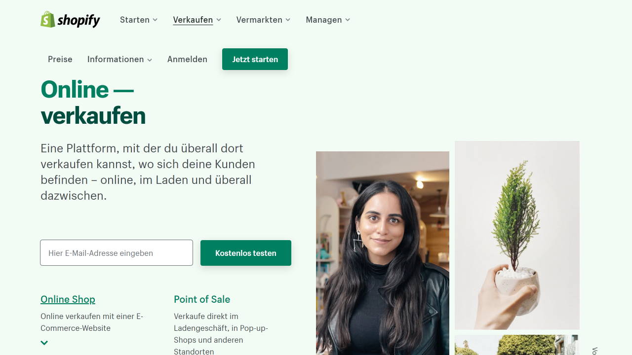 Shopify Online Verkaufen