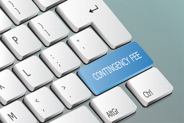 contingency fee written on the keyboard button