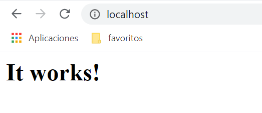 it works apache localhost