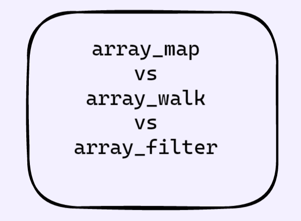 array_map array_walk array_filter