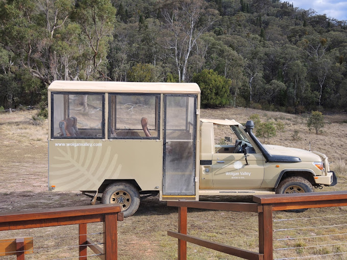 a vehicle parked on a field