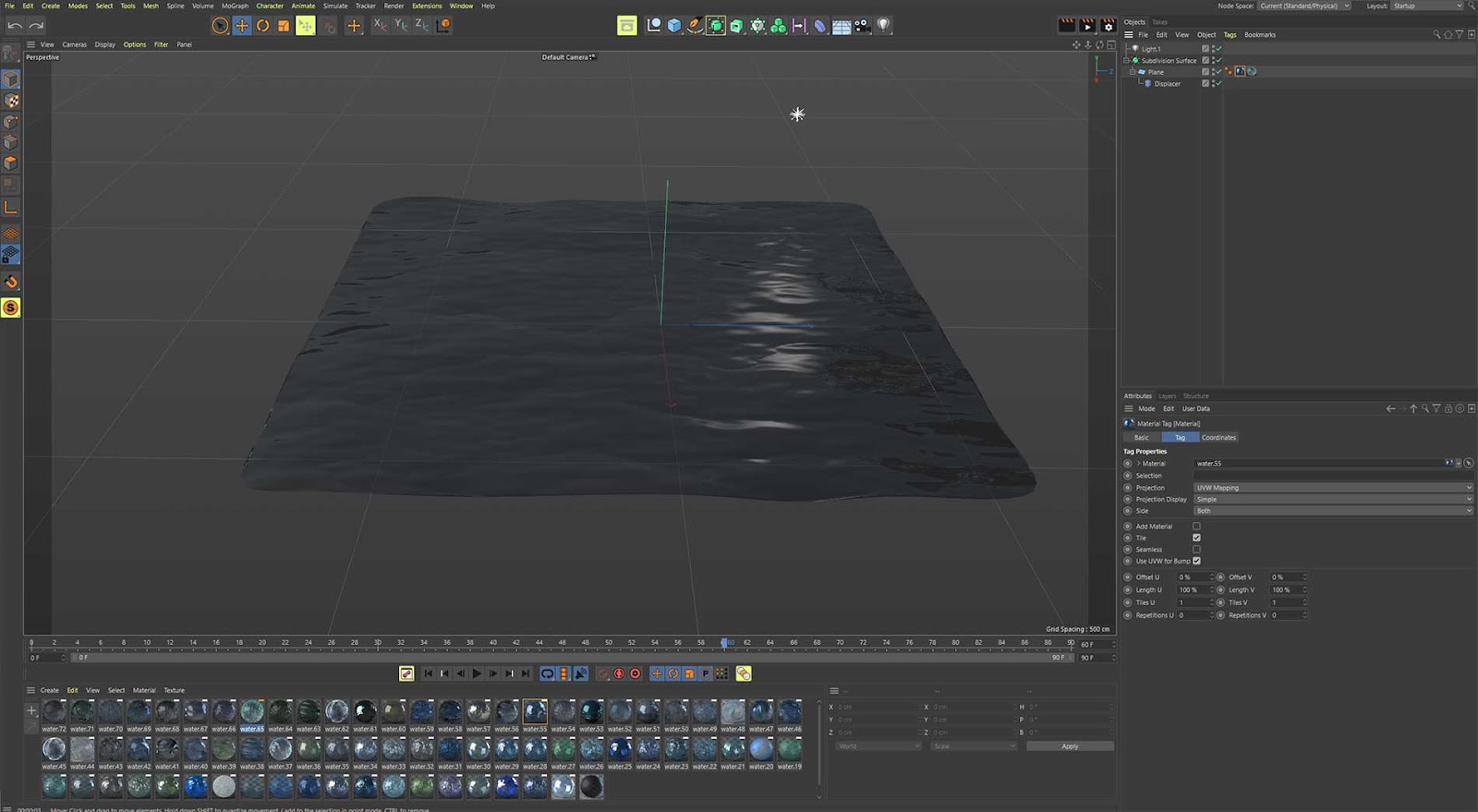 How to make water in cinema 4d