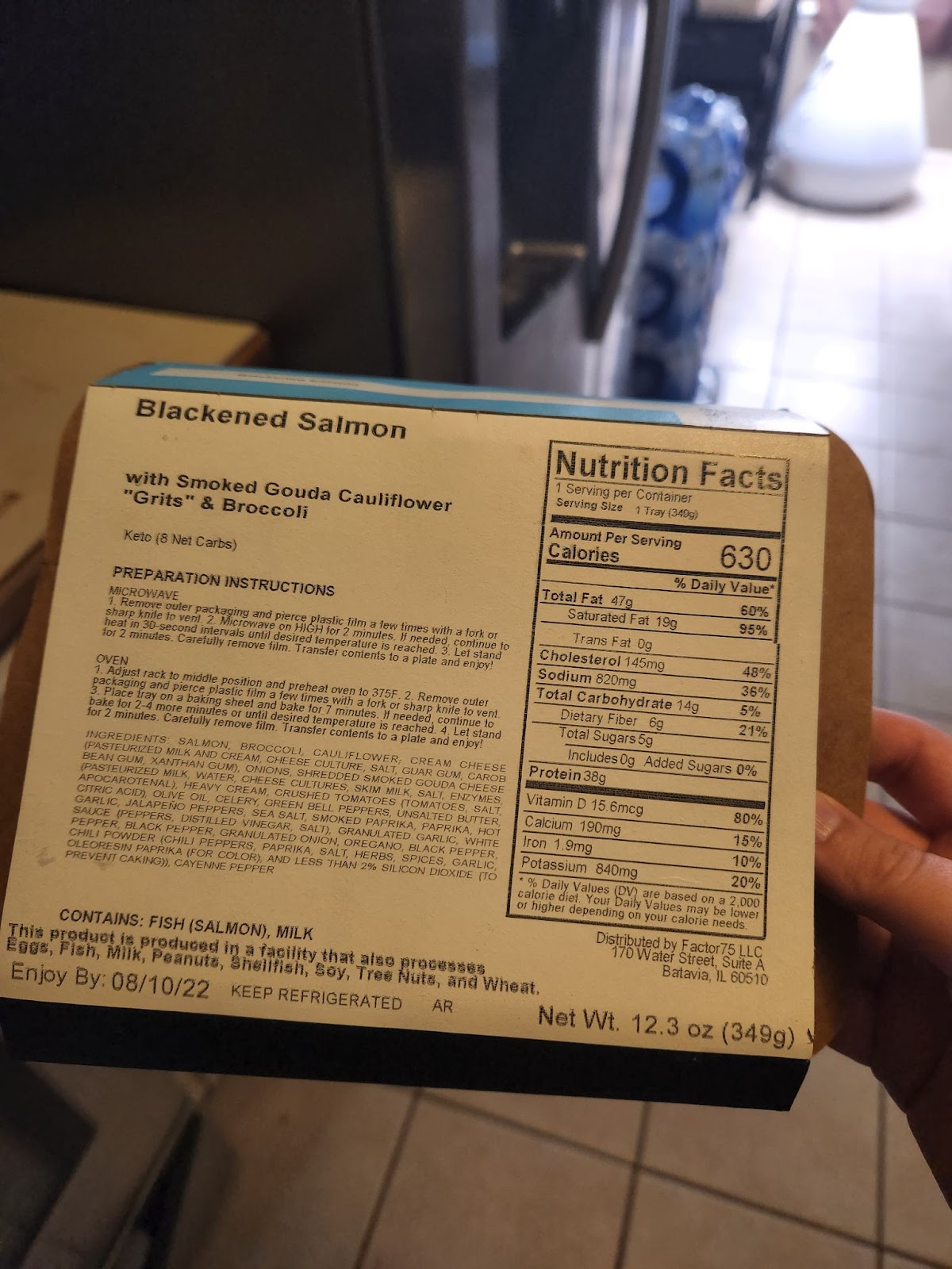 Factor nutritional information