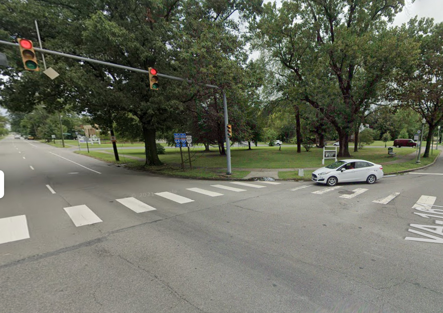 street view of Hermitage Road and Laburnum Ave from google maps