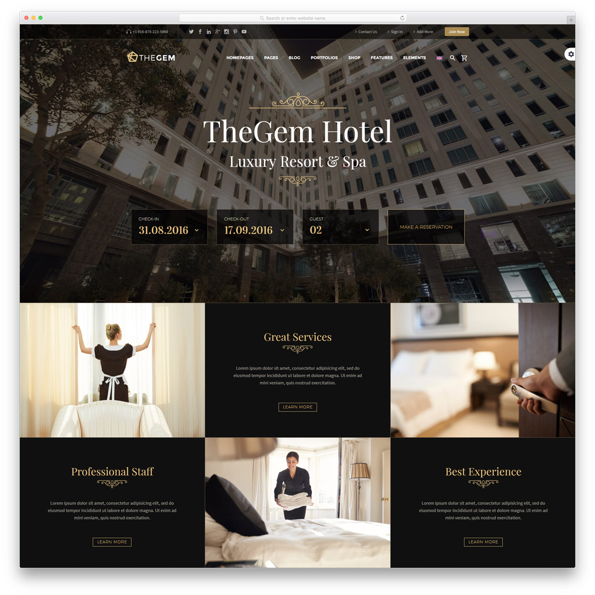 TheGem - Tema de hotel multipropósito