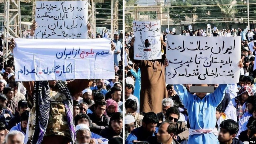 هزاران نفر با شعار علیه خامنه‌ای، بسیجی و «حکومت بچه‌کش» در زاهدان  راهپیمایی کردند