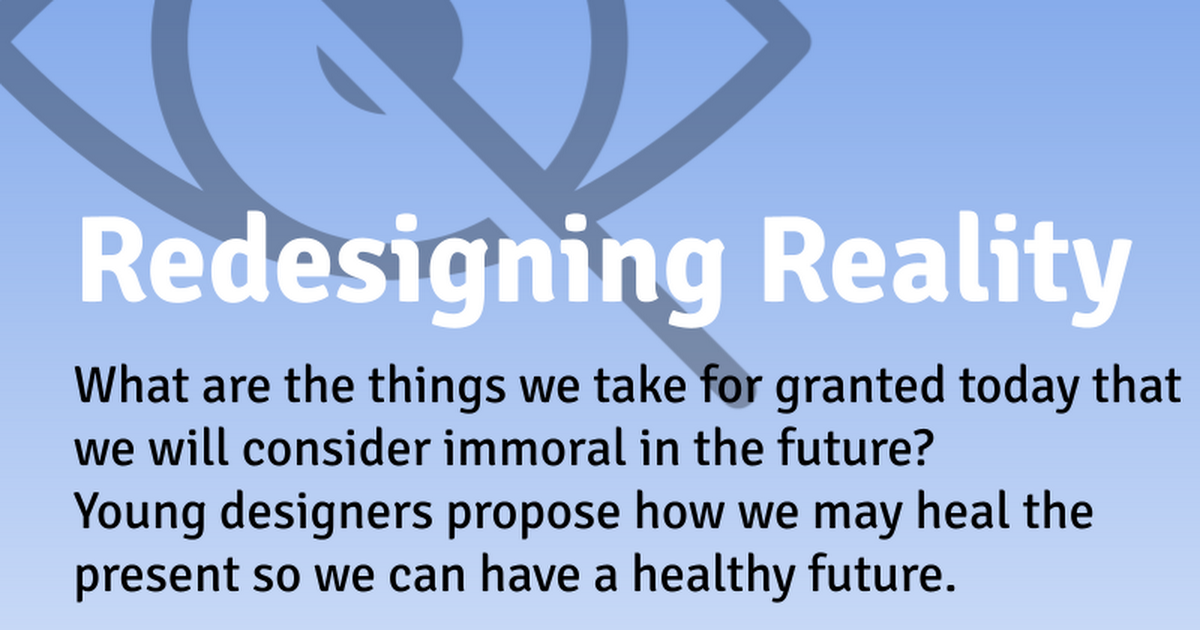 Poster Redesigning Reality - Career Discovery In Design