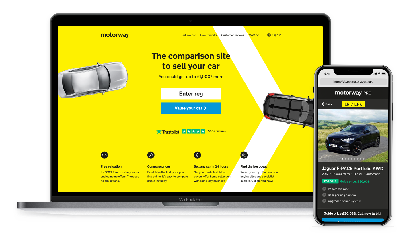 Motorway’s consumer and dealer applications
