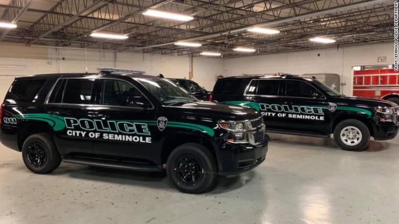 The officer works for the Seminole Police Department in Oklahoma.