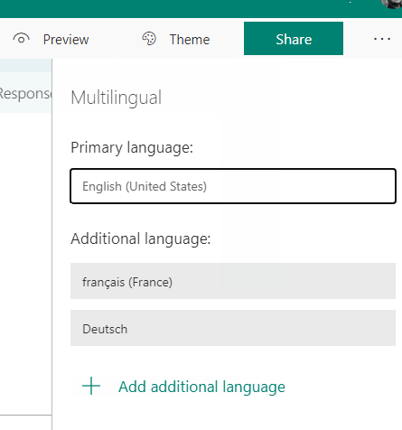 How Microsoft Forms Sets the Display Language for Multilingual Forms 