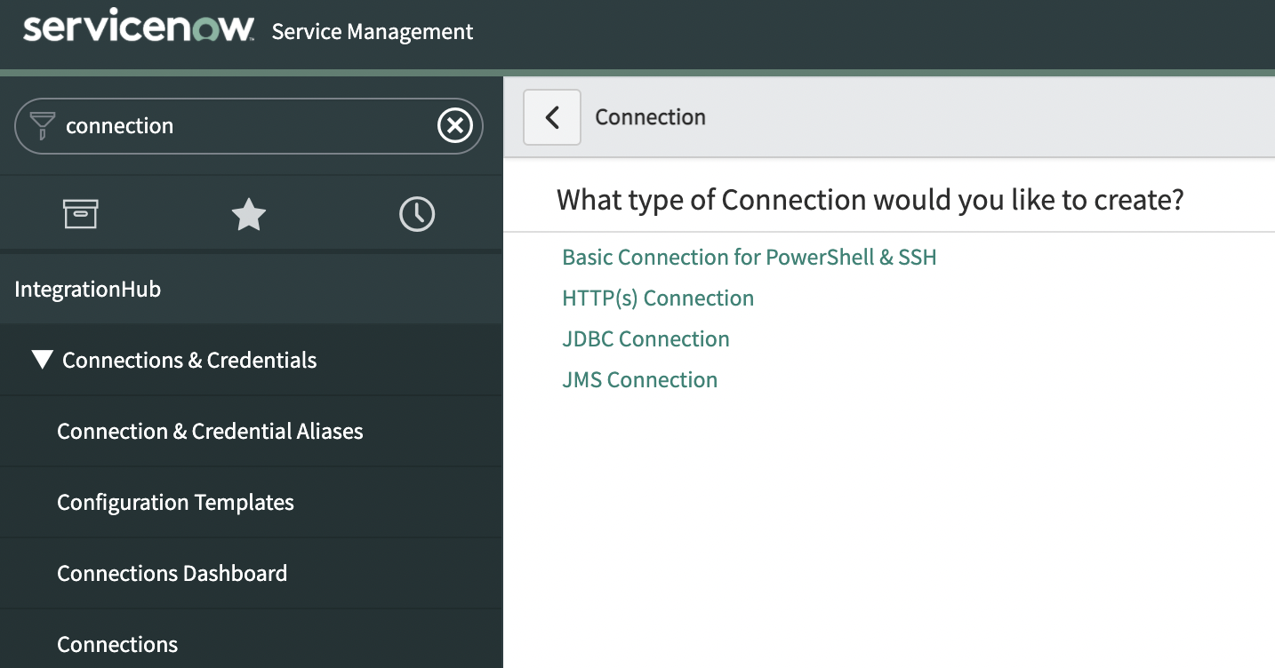 servicenow HTTP(s) connection