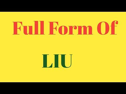 LIU Ka Pura Name kya hai || Full Form of LIU || What is The Full Name of LIU  #Fullform #Thedutyfaith - YouTube
