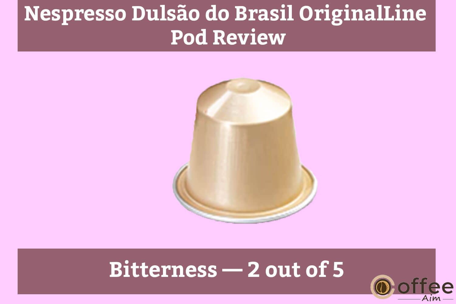 The image depicts the bitterness of "Nespresso Dulsão do Brasil OriginalLine Pod" for the featured article "Nespresso Dulsão do Brasil Pod Review."