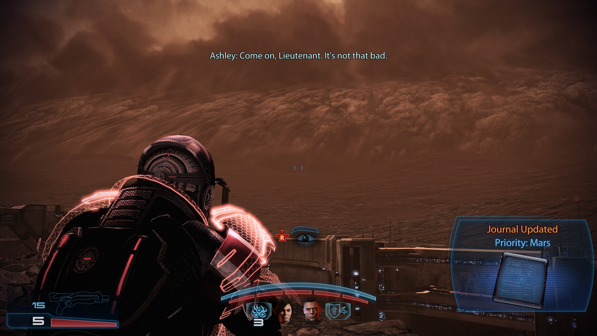 Commander Shepard Mars Gameplay