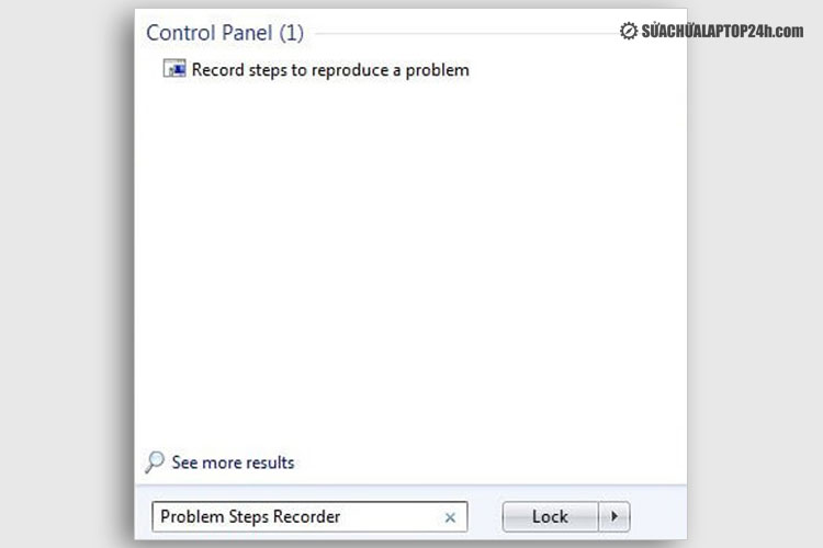 Mở phần mềm Problem Steps Recorder