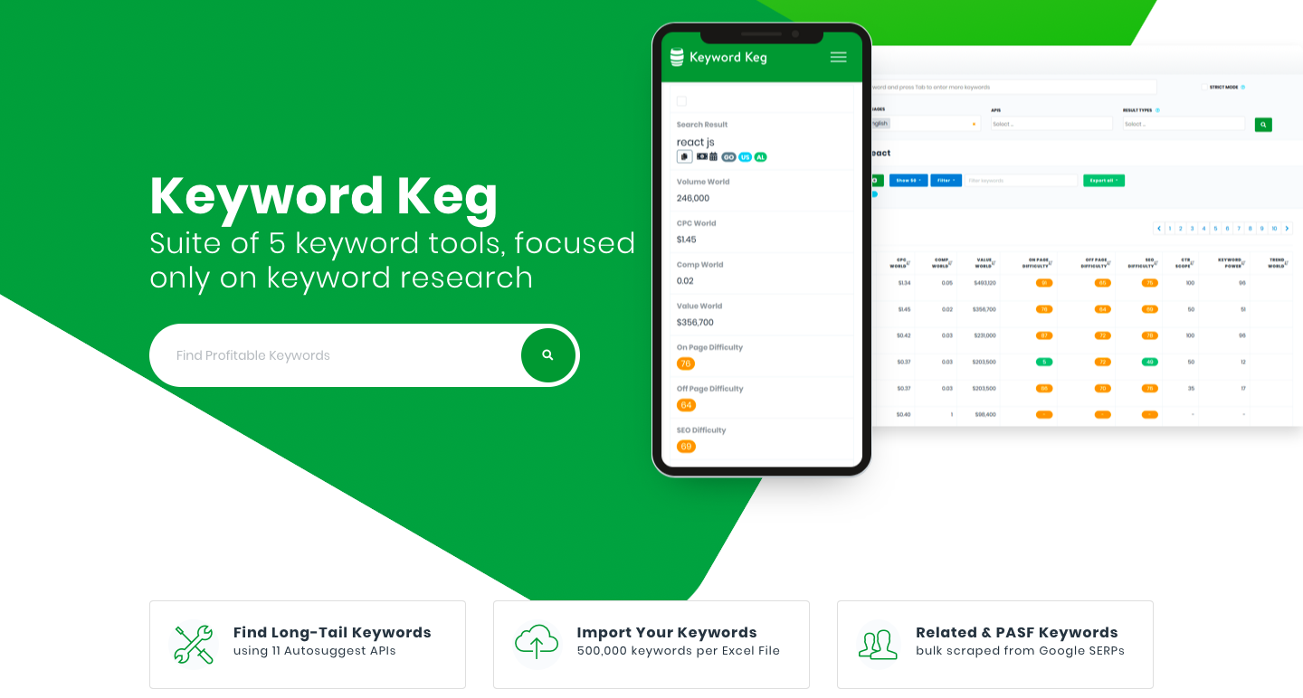 keyword keg keyword finder ecommerce optimization