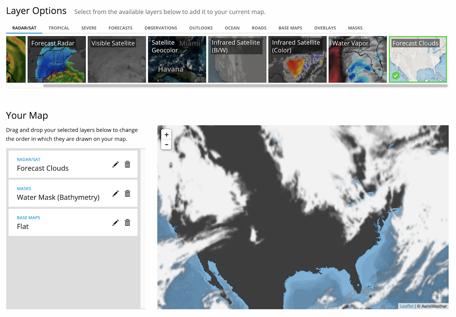 AerisWeather Map URL Builder tool