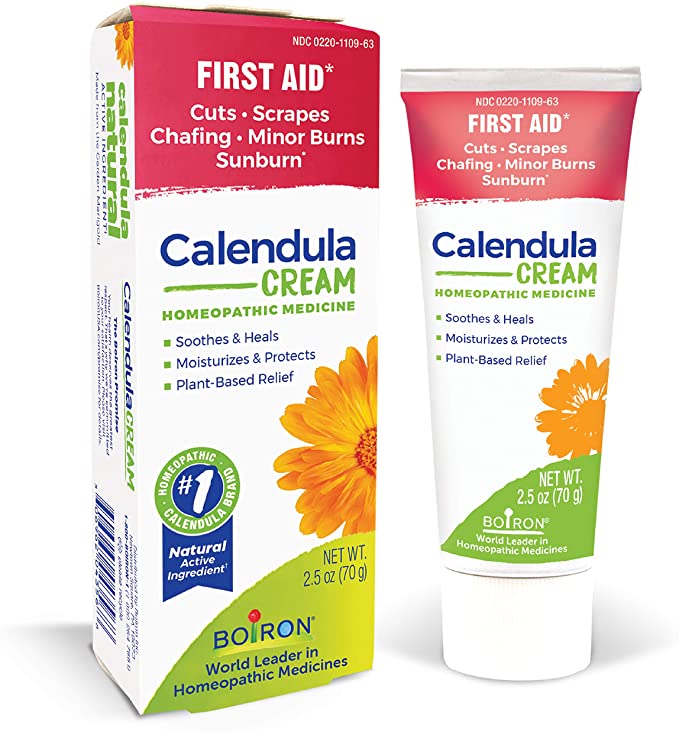 Boiron Calendula, 2.5 Ounce, Topical First Aid Cream for Cuts, Scrapes, Chafing, and Sunburn