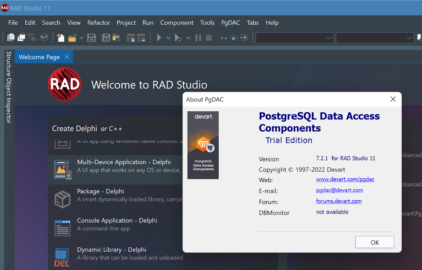 PostgreSQL Data Access Components Trial Adition